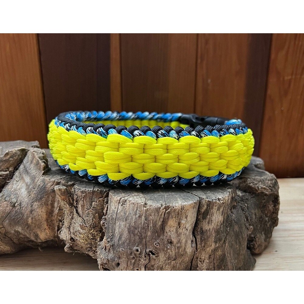 Fits 16.5 in. Neck Size, Quick Release Paracord Dog Collar HANDMADE NEW